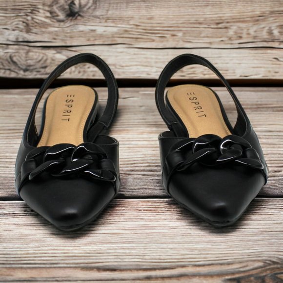 Women's Esprit Patty Flats in Black Size 7.5 Medium - Picture 5 of 8